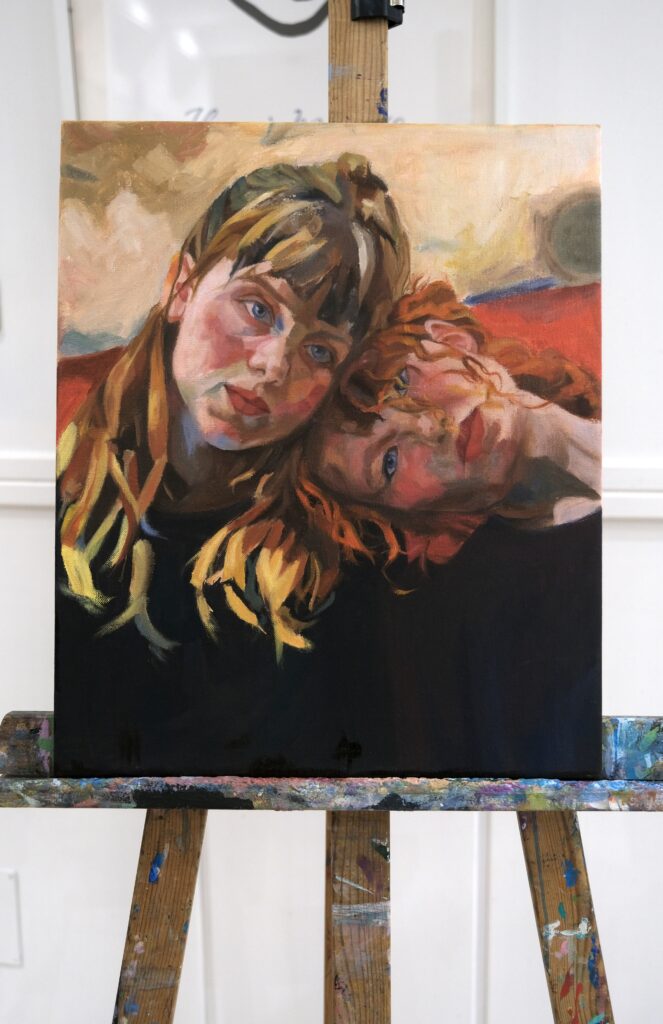 Cuadro en oleo juvenil pintura torrelodones